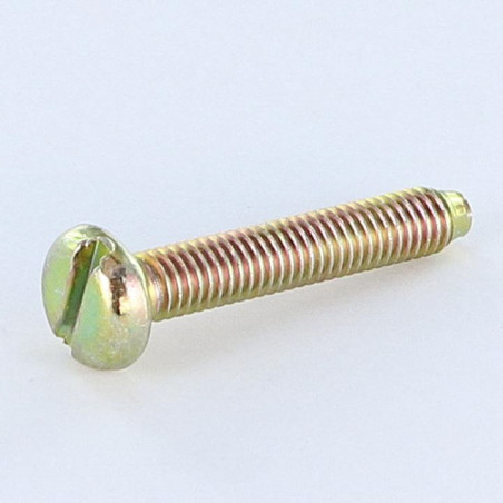 1 x Vis métaux Tête cylindrique large TCL Fendue M6X35 B.P. Bichromaté
