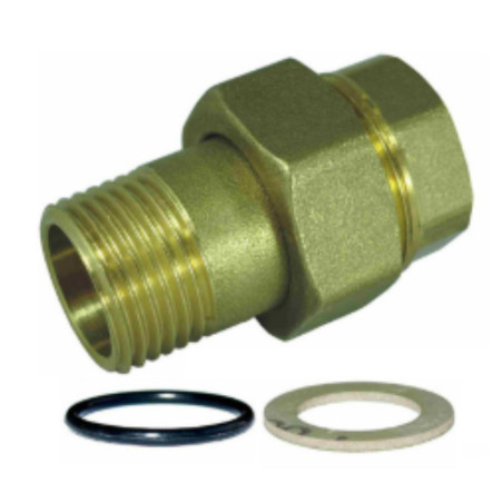 1 x Raccord union droit spheroconique 20x27 (3/4") Mâle/Femelle Laiton Figure 341