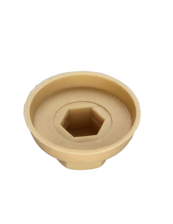 Capuchon Tête hexagonale TH Polyéthylène RAL1001 beige pour vis autoperceuse ou tole de diam 4.8-5.5