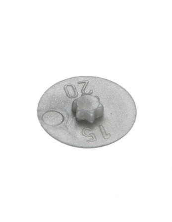 Cache tête de vis TORX T20 Diamètre de tête: 12 Polyéthylène RAL9006 aluminium blanc
