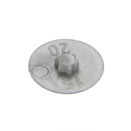 1 x Cache tête de vis TORX T20 Diamètre de tête: 12 Polyéthylène RAL9006 aluminium blanc