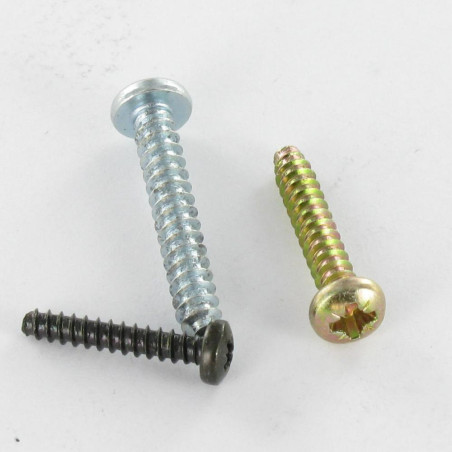 1 x Vis tôle tête cylindrique bombée large Pozi 2.9X9.5 Acier zingué Sans pointe