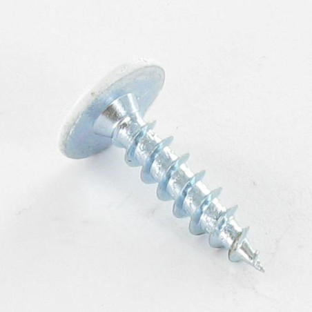 1 x VBA Vis bois agglo Poelier Pozi N°2 4X25 Filetage total Diamètre de tête: 10 Acier zingué RAL9010 blanc pur