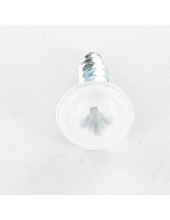 VBA Vis bois agglo Poelier Pozi N°2 4X25 Filetage total Diamètre de tête: 10 Acier zingué RAL9010 blanc pur