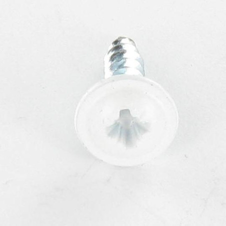 1 x VBA Vis bois agglo Poelier Pozi N°2 4X25 Filetage total Diamètre de tête: 10 Acier zingué RAL9010 blanc pur