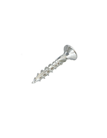 Vis charpente TEKOR Tête fraisée Cranté TORX T20 4X25 Filetée sur 15 Pointe antifendage type 17 Acier zingué