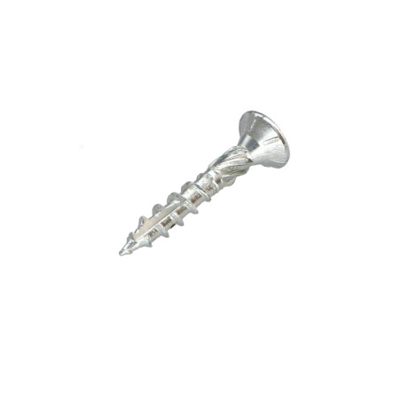 1 x Vis charpente TEKOR Tête fraisée Cranté TORX T20 4X25 Filetée sur 15 Pointe antifendage type 17 Acier zingué