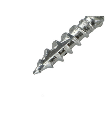 Vis charpente TEKOR Tête fraisée Cranté TORX T20 4X25 Filetée sur 15 Pointe antifendage type 17 Acier zingué