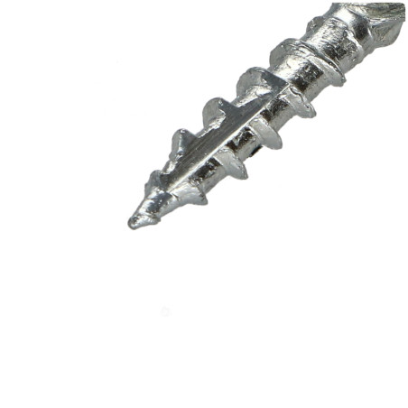 1 x Vis charpente TEKOR Tête fraisée Cranté TORX T20 4X25 Filetée sur 15 Pointe antifendage type 17 Acier zingué