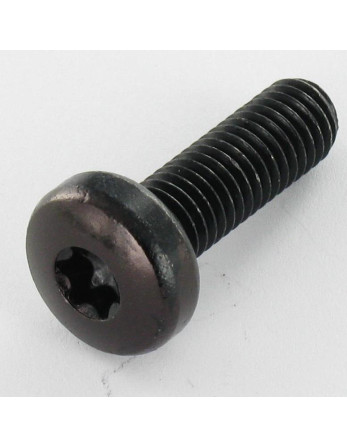 Vis métaux tête cylindrique bombée large M3X5 TORX T10 Acier zingué noir microvis