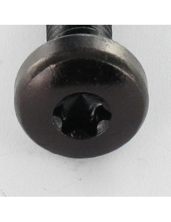 Vis métaux tête cylindrique bombée large M3X5 TORX T10 Acier zingué noir microvis