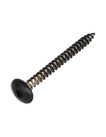 Vis Penture 4.5X50 Filetage total TORX T20 Acier chrome RAL9005 noir foncé 30%
