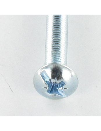 Vis métaux Tête Bombée Large Pozi N°3 / Fendue M8X16 Acier zingué