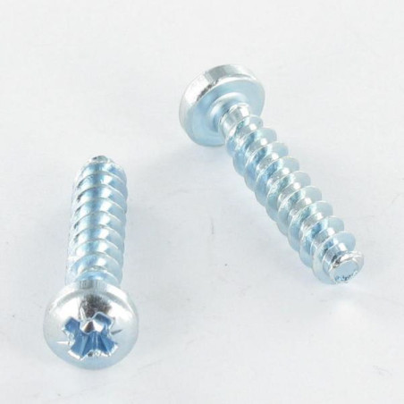 1 x Vis pvc Tête cylindrique bombée TCB Pozi N°1 2.2X6 Filet 30DEGRES Acier zingué