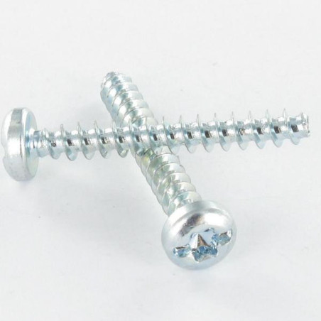 1 x Vis pvc Tête cylindrique TC TORX T25 /FEND 5X12 Filet 30 Acier zingué