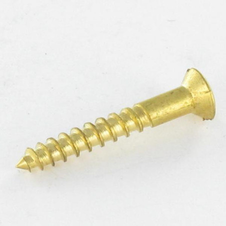 1 x Vis bois Laiton Tête fraisée bombée TFB Fendue 4.5X20