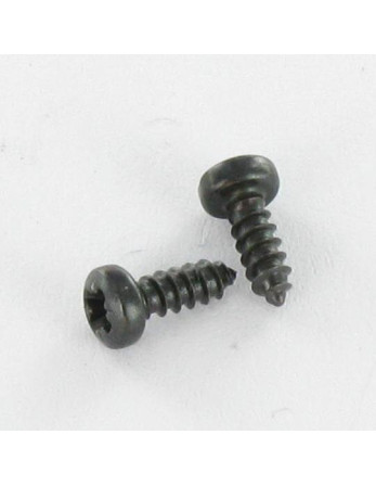 Vis tôle tête cylindrique bombée large Pozi 3.5X8 Acier zingué noir