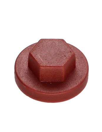 Capuchon Tête hexagonale TH Polyéthylène RAL8012 brun rouge pour vis autoperceuse ou tole de diam 6.3