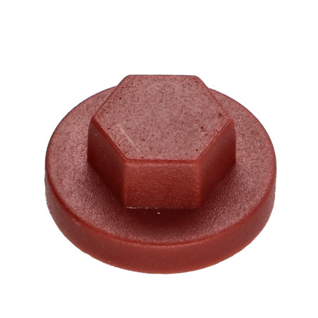 1 x Capuchon Tête hexagonale TH Polyéthylène RAL8012 brun rouge pour vis autoperceuse ou tole de diam 6.3