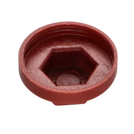 1 x Capuchon Tête hexagonale TH Polyéthylène RAL8012 brun rouge pour vis autoperceuse ou tole de diam 6.3