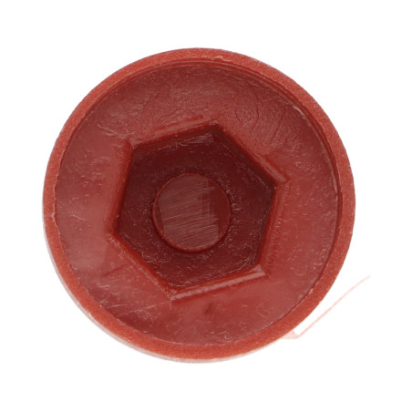 1 x Capuchon Tête hexagonale TH Polyéthylène RAL8012 brun rouge pour vis autoperceuse ou tole de diam 6.3