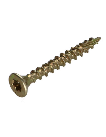 Vis bois TEKOR Tête fraisée Cranté 4X35 Filetage total TORX T20 ZBCR3+ Pointe antifendage type 17