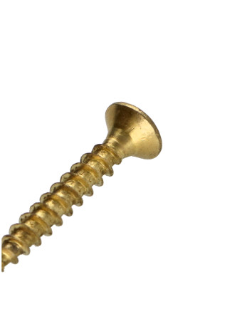 VBA Vis bois agglo Tête fraisée Pozi N°2 3.5X25 Filetage total Acier laitonne