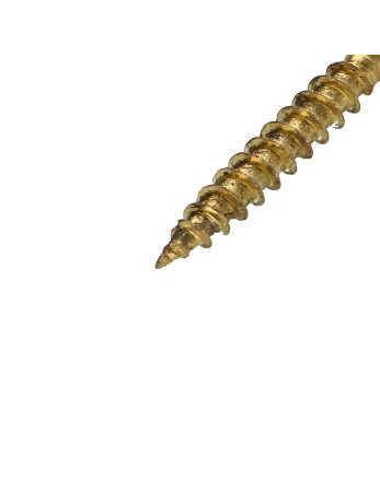 VBA Vis bois agglo Tête fraisée Pozi N°2 3.5X25 Filetage total Acier laitonne