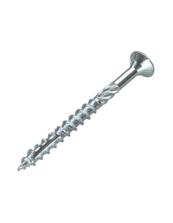 Vis charpente TEKOR Tête fraisée Cranté TORX T25 5X60 Filetée sur 32 Pointe antifendage type 17 Acier zingué
