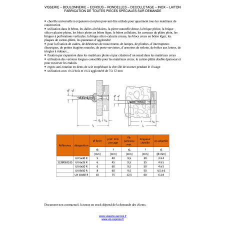 1 x Cheville Fischer UX-R 6X35