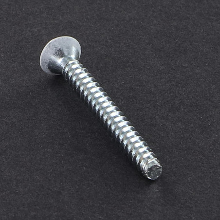 1 x Vis tôle Tête fraisée Pozi 3.5X32 Acier zingué ZG Laqué blanc RAL9016 blanc signalisation Sans pointe
