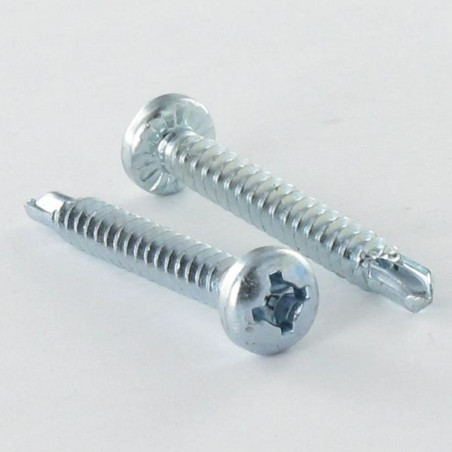 1 x Vis autoperceuse Tête cylindrique bombée TCB Phillips 3.5X22 SQ1/ Phillips 2 Acier zingué