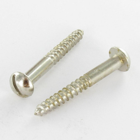 1 x Vis bois Tête ronde TR Fendue 3.5X16 Acier chrome