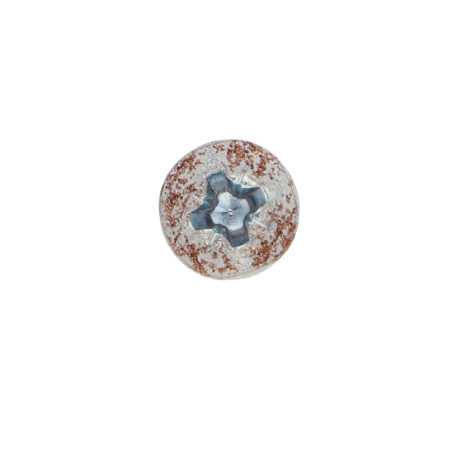 1 x VBA Vis bois agglo Tête ronde TR Pozi N°2 4X20 Acier zingué Rouille