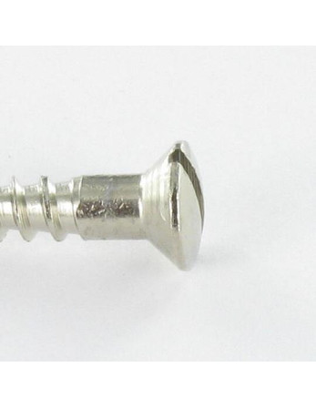 Vis bois Laiton chrome Tête fraisée bombée TFB Fendue 5X40