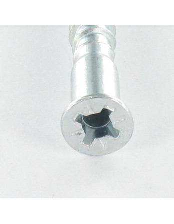 Vis d'assemblage confirmat Tête fraisée Pozi N°2 5X50 SS Cranté Acier zingué