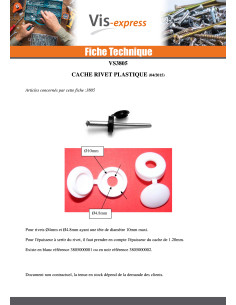 Cache Rivet Polyéthylène Bleu 2