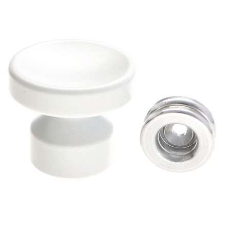 1 x Patère décoratif Aluminium Blanc avec fixation multi-matériaux L'ATTACHANTE