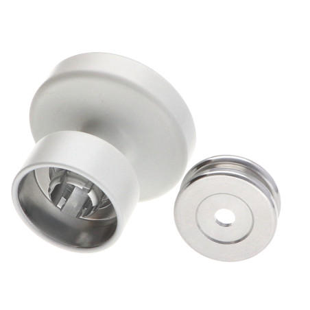 1 x Patère décoratif Aluminium Blanc avec fixation multi-matériaux L'ATTACHANTE