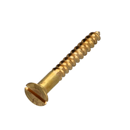 1 x Vis bois Laiton Tête fraisée Fendue 8X40