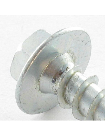 Vis bois TEKOR Tête hexagonale TH Embase collerette 8X50 Acier zingué Pointe antifendage type 17