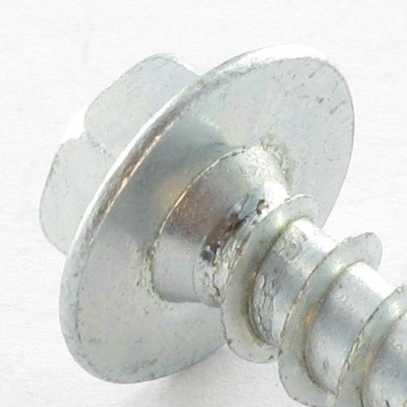 1 x Vis bois TEKOR Tête hexagonale TH Embase collerette 8X50 Acier zingué Pointe antifendage type 17