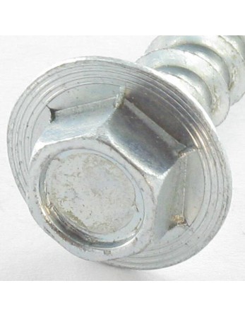 Vis bois TEKOR Tête hexagonale TH Embase collerette 8X50 Acier zingué Pointe antifendage type 17