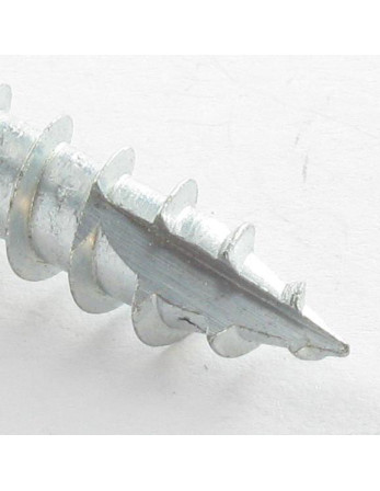 Vis bois TEKOR Tête hexagonale TH Embase collerette 8X50 Acier zingué Pointe antifendage type 17