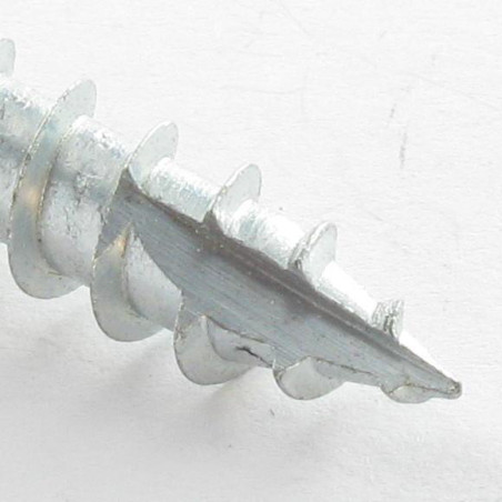 1 x Vis bois TEKOR Tête hexagonale TH Embase collerette 8X50 Acier zingué Pointe antifendage type 17