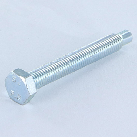 1 x Vis métaux Tête hexagonale TH M5X38.5 Bout téton Téton Long Acier zingué Classe 6.8