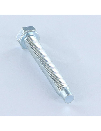 Vis métaux Tête hexagonale TH M5X38.5 Bout téton Téton Long Acier zingué Classe 6.8
