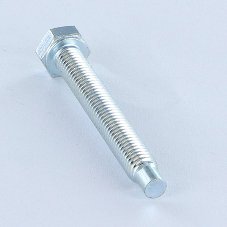 1 x Vis métaux Tête hexagonale TH M5X38.5 Bout téton Téton Long Acier zingué Classe 6.8