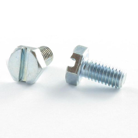 1 x Vis métaux Tête hexagonale TH M3X5 Fendue Acier brut microvis