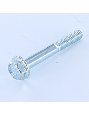 Vis métaux Tête hexagonale TH M6X45 Embase lisse Acier zingué